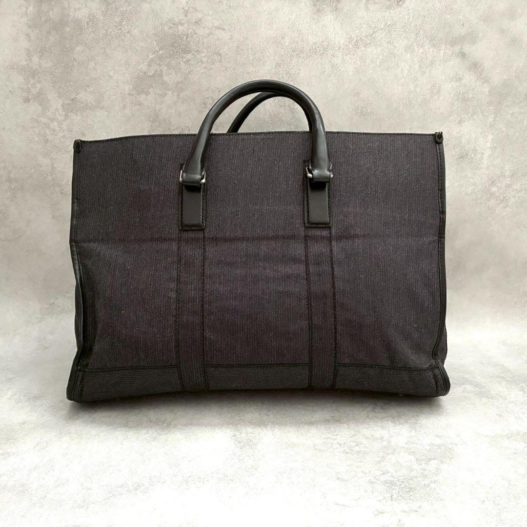 希少/美品✨ハンティングワールド 2way ビジネスバッグ デニム レザー A4