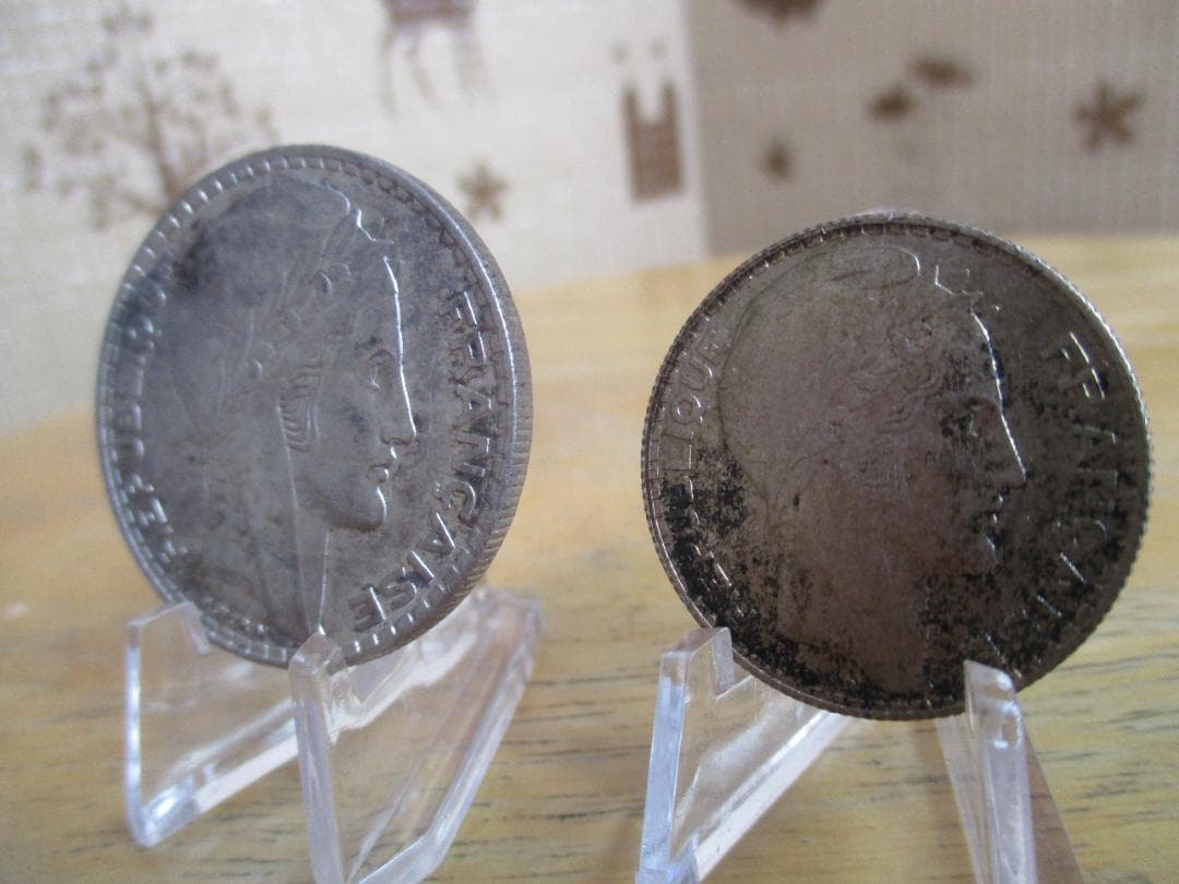 1934 1937　フランス　10フラン　20フラン　銀貨