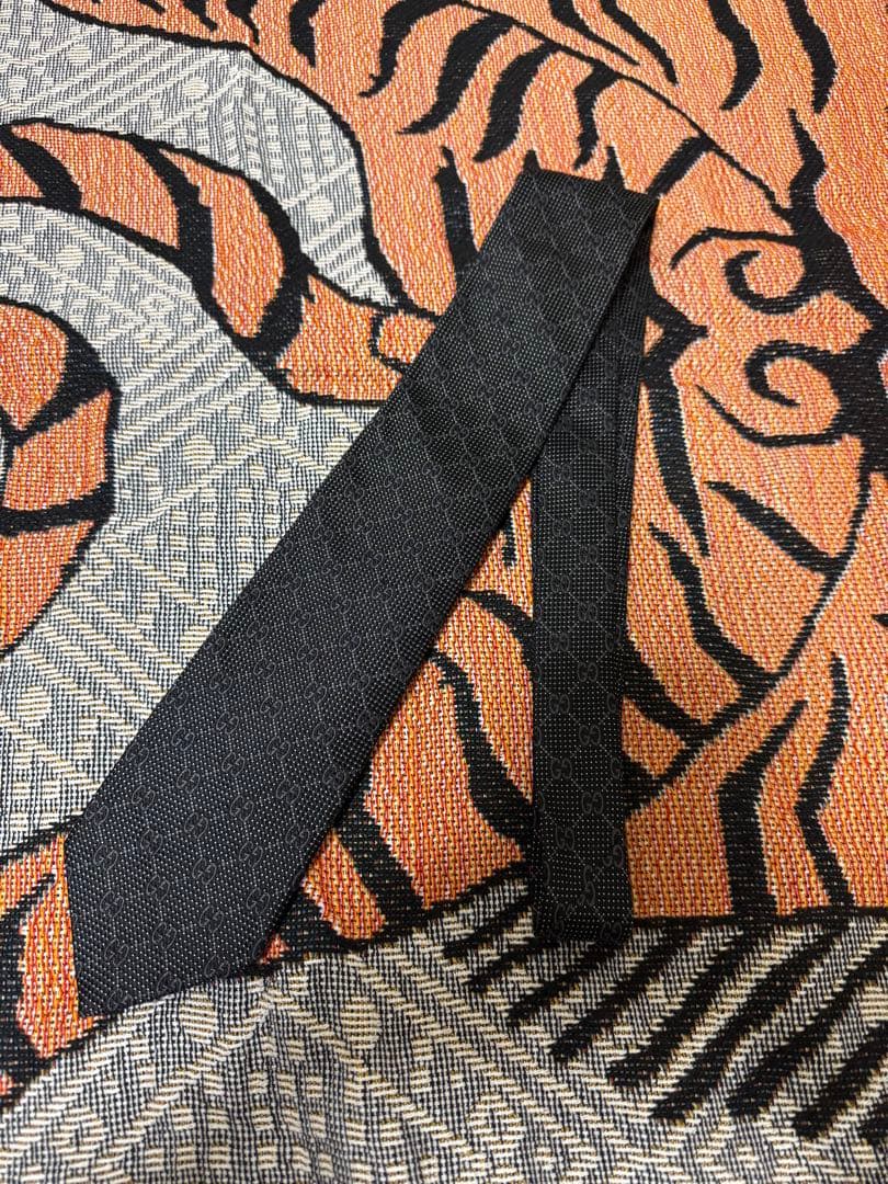 GUCCI ブラック GGパターン ネクタイ