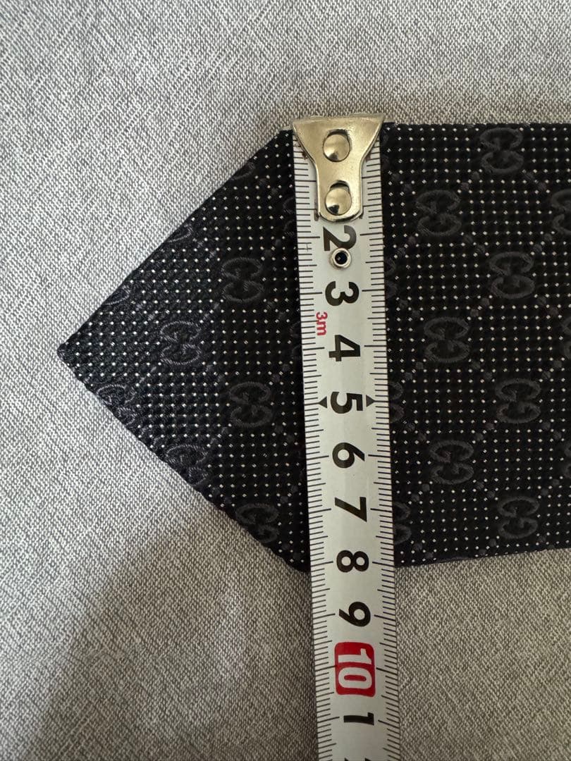 GUCCI ブラック GGパターン ネクタイ