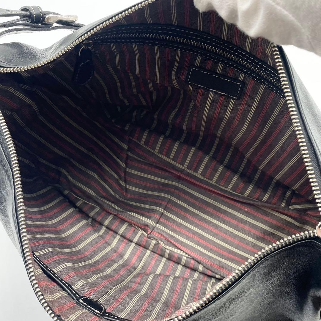 【美品】ソメスサドル ショルダーバッグ メッセンジャーバッグ レザー ブラック