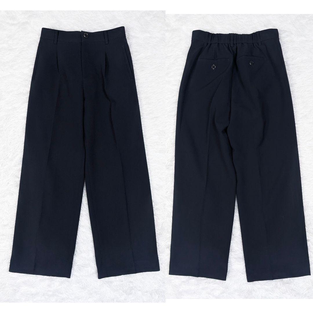 グリーンレーベルリラクシング ダブルクロスパンツスーツ ネイビー 38 洗える