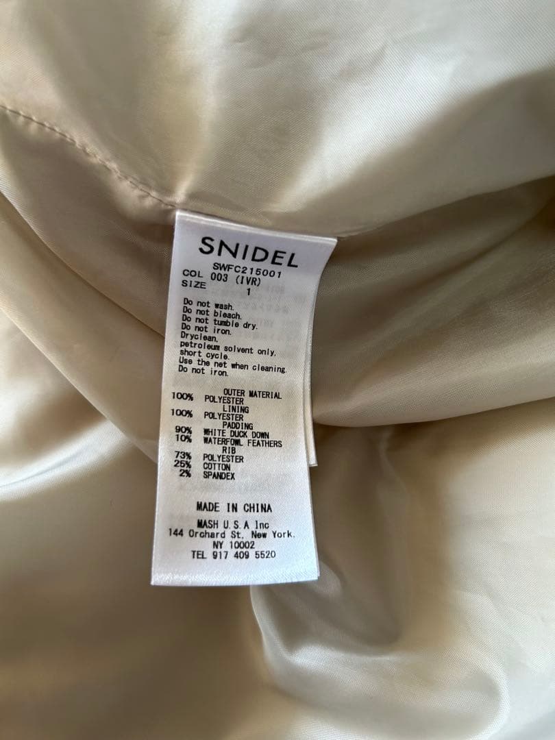 SNIDEL スナイデル SustainaミドルダウンSWFC215001