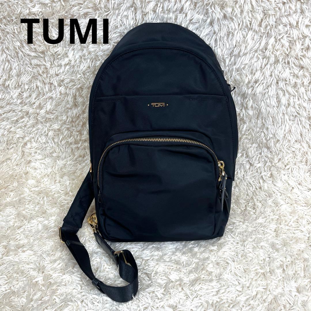 美品✨TUMI トゥミ　ナイロン　クロス　ボディバッグ　ゴールド金具