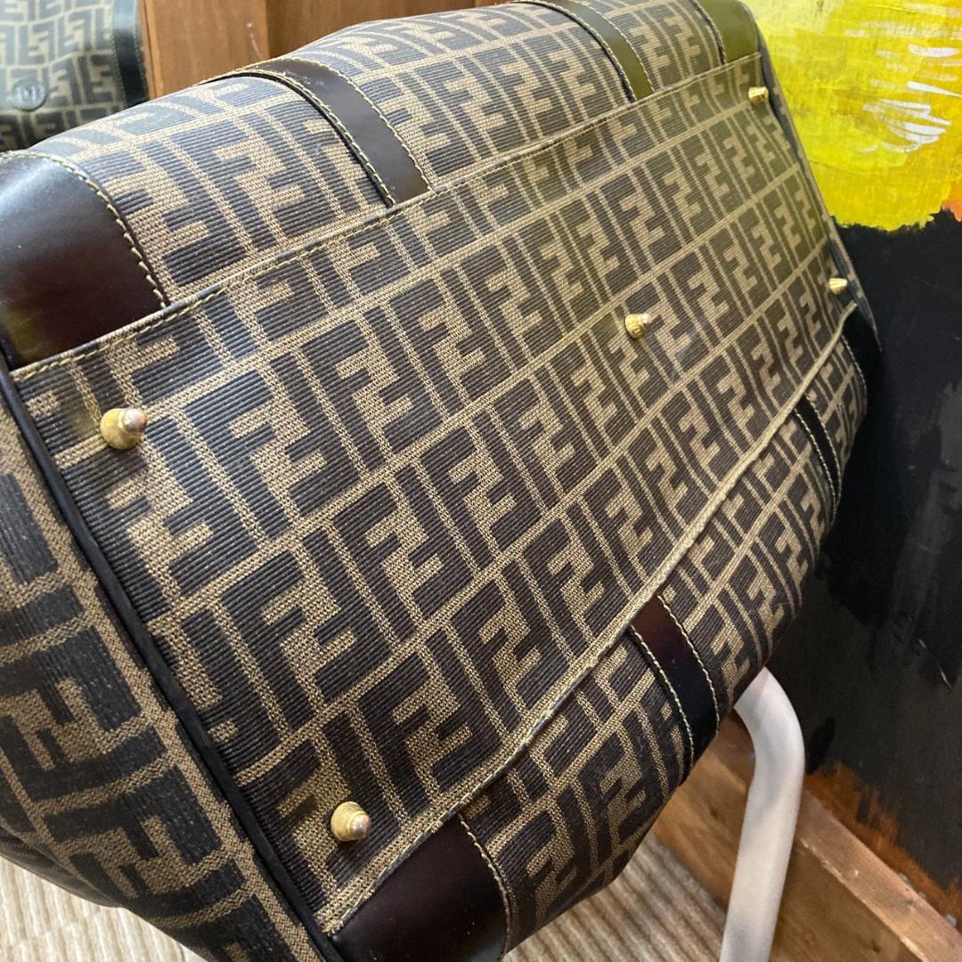 ▼FENDI フェンディ　ズッカ　ボストンバッグ　ヴィンテージ