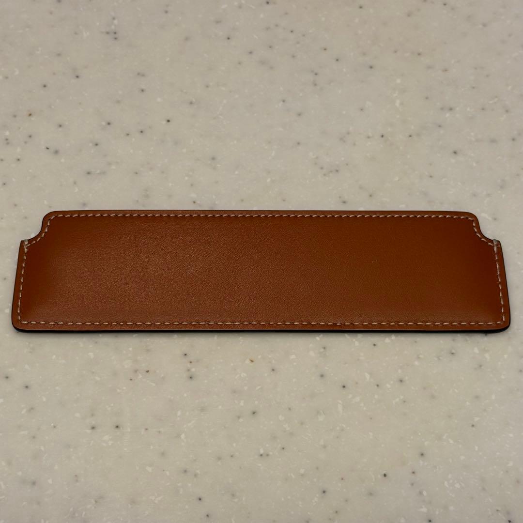 【新品・未使用】ケース付きヘアコーム/ナチュラルカーフスキン タン