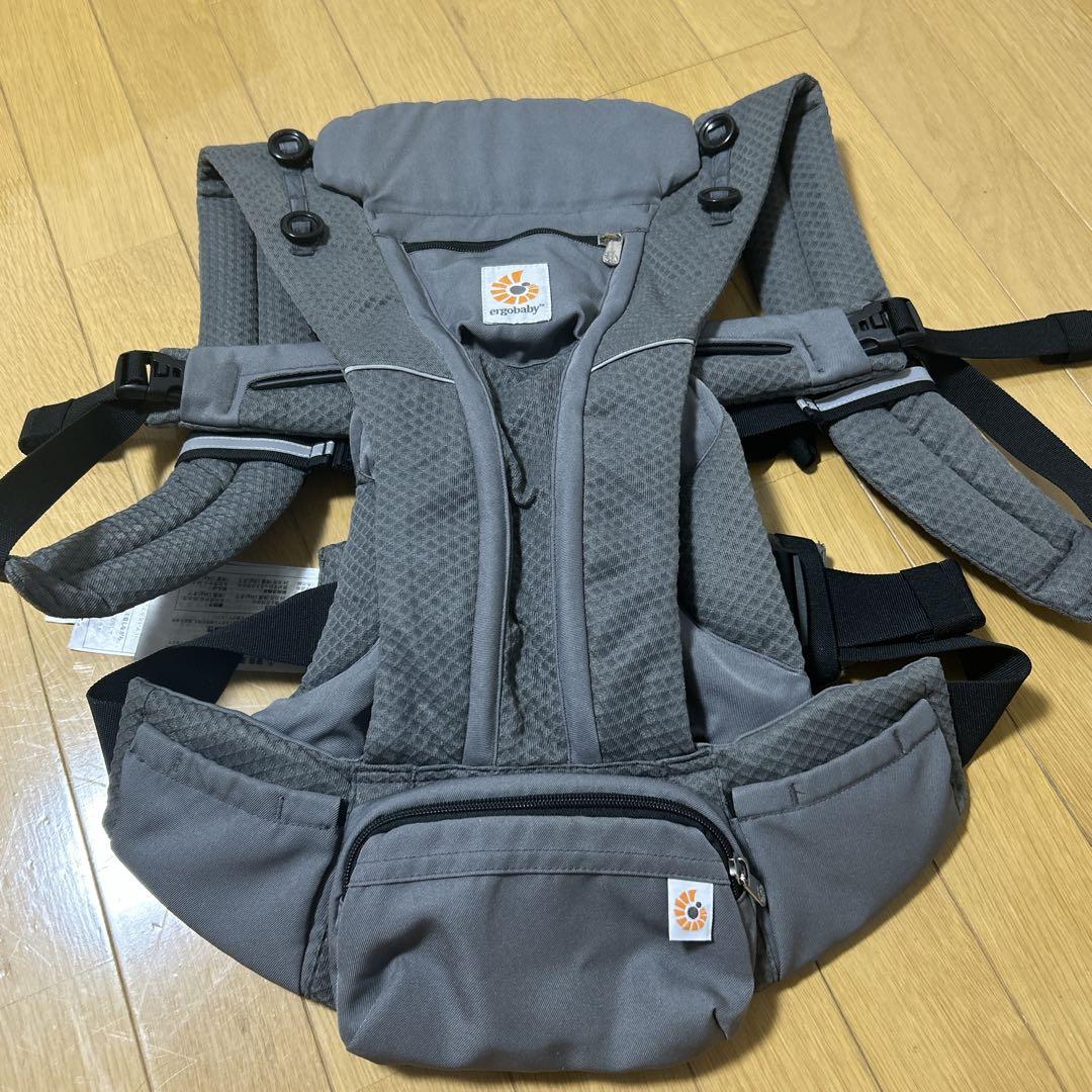 【美品】エルゴベビー オムニブリーズ グラファイトグレー 抱っこ紐