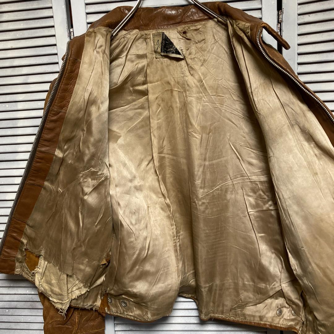 ATYE レザー ジャケット 古着 40s ~ 50s 60s 茶色 ACME