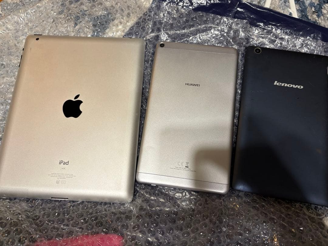 Apple iPad、HUAWEI、Lenovo ジャンク品