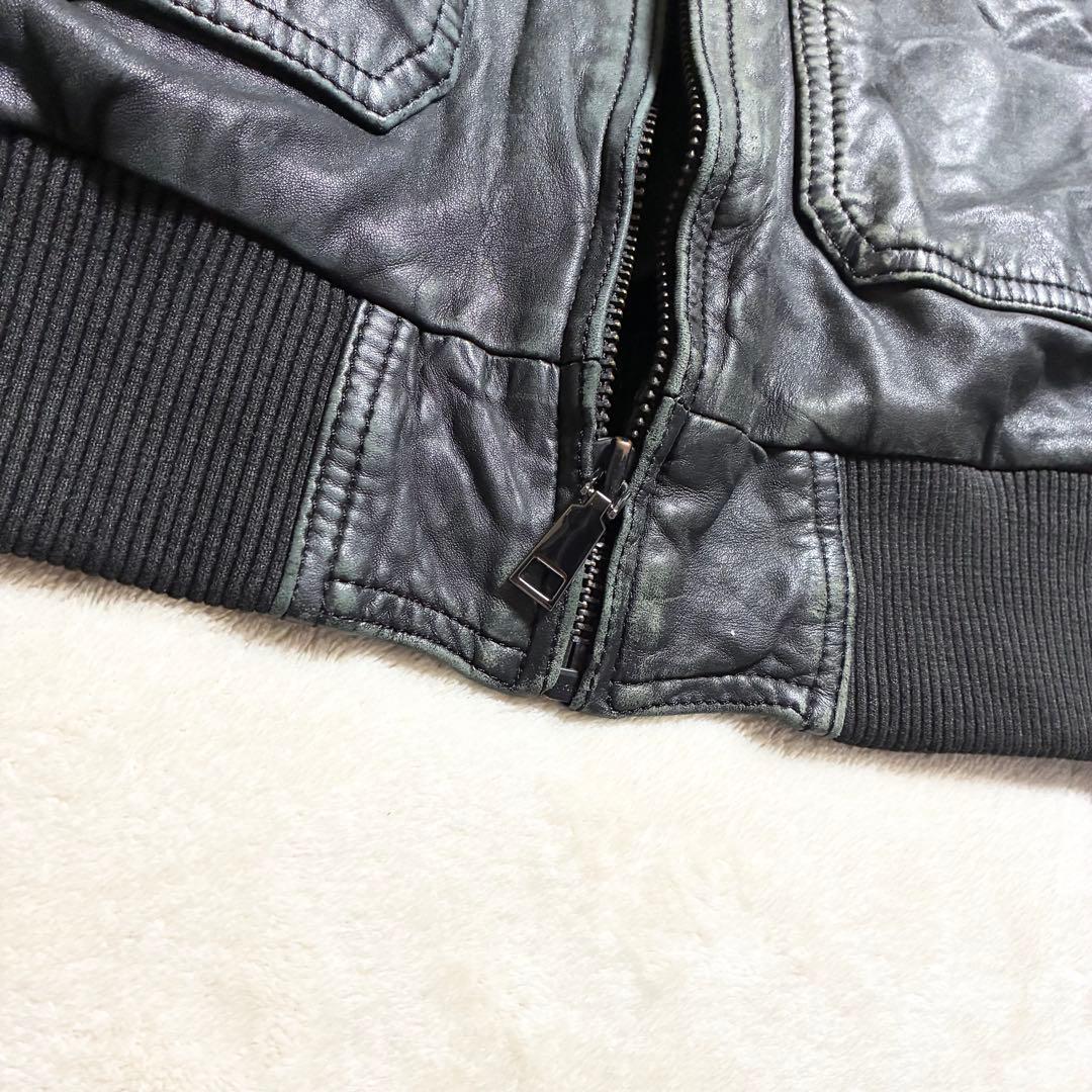 【状態良好】Levi's☆レザージャケット☆羊革☆ブラック☆XXLサイズ☆大きめ