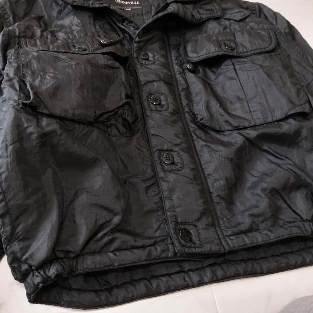 希少 80s BONEVILLE ナイロンジャケット 46 S~M ブラック 黒
