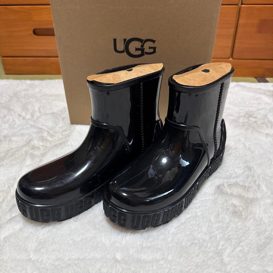 UGG アグ　ブーツ　レインブーツ　ブラック　25cm