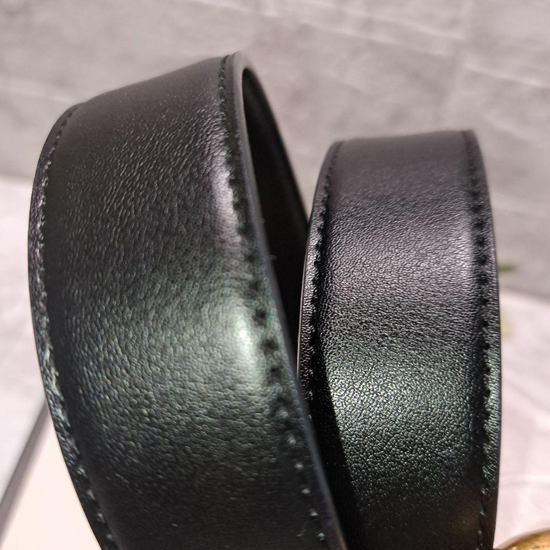 ✨️新品未使用✨️GUCCI グッチ　GGゴールドバックル　レザーベルトブラック