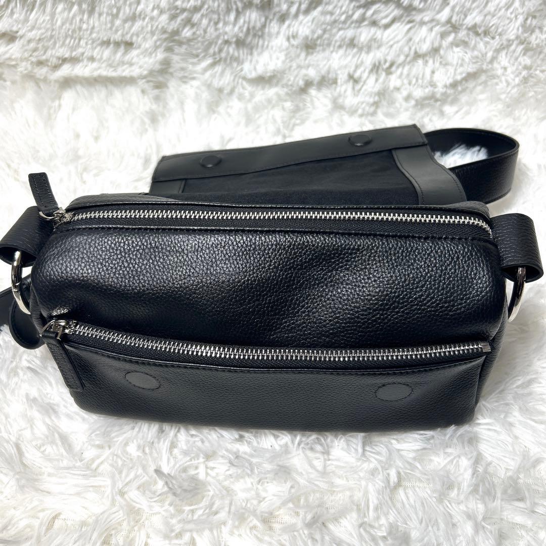 【極美品・未使用級】BEARDSLEY 2way レザーボディバッグ ブラック