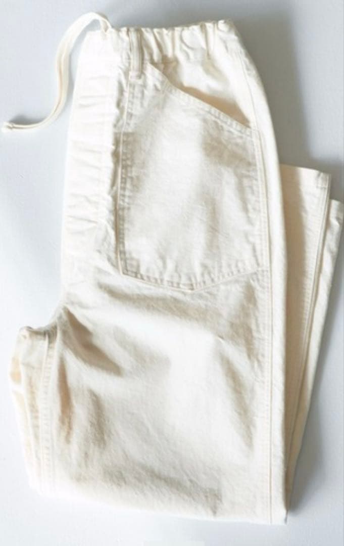 【新品未使用】OMNIGOD ネップツイルイージーパンツ生成り　サイズ2