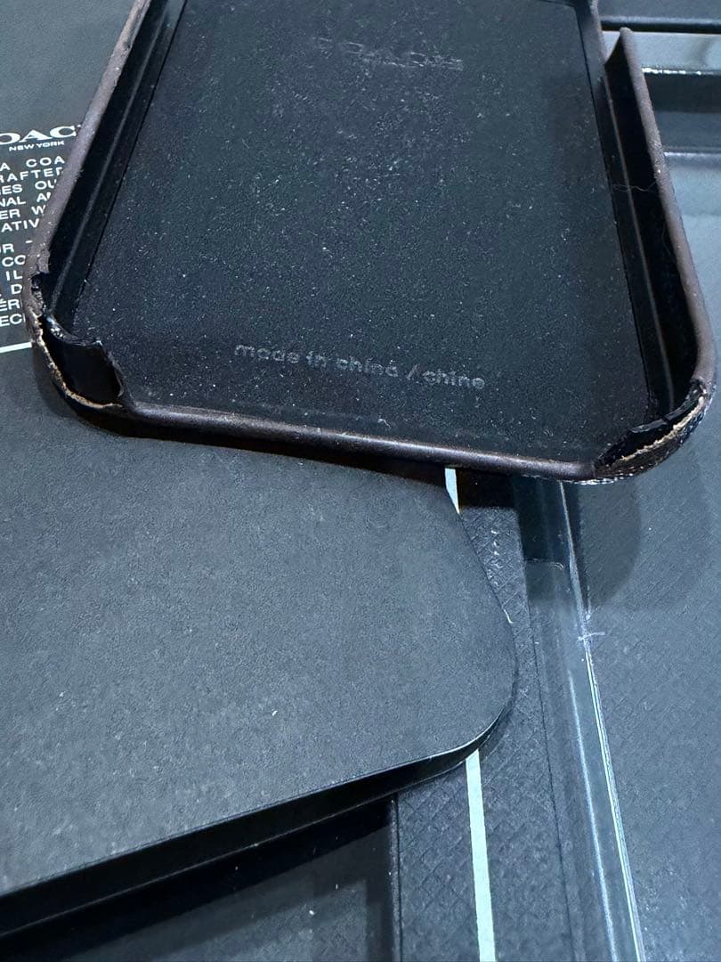 iPhone 14pro 256GB ディープパープル　coach ケース