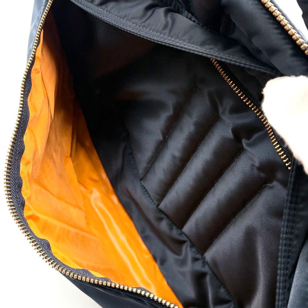 【極美品】ポーター タンカー 2way ブリーフケース ナイロン アイアンブルー