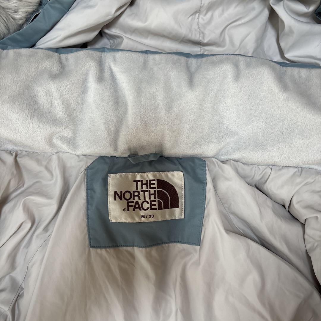 【希少カラー】ノースフェイス ロングダウン ベンチコート 肩ロゴ レディースM