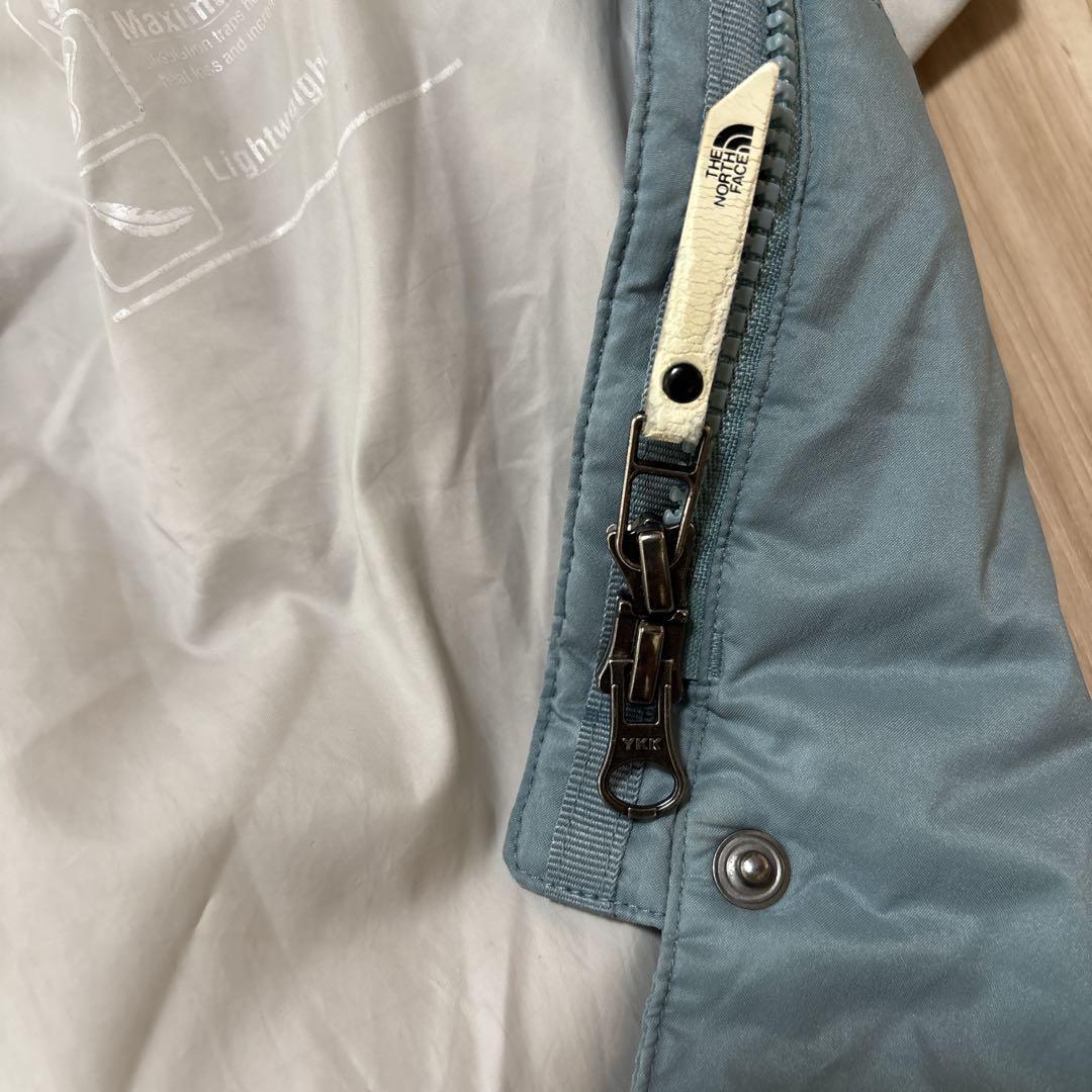 【希少カラー】ノースフェイス ロングダウン ベンチコート 肩ロゴ レディースM