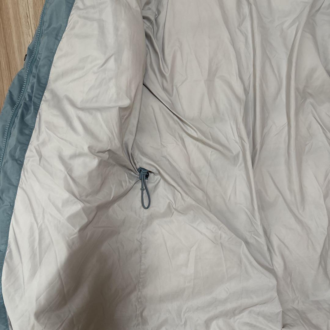 【希少カラー】ノースフェイス ロングダウン ベンチコート 肩ロゴ レディースM