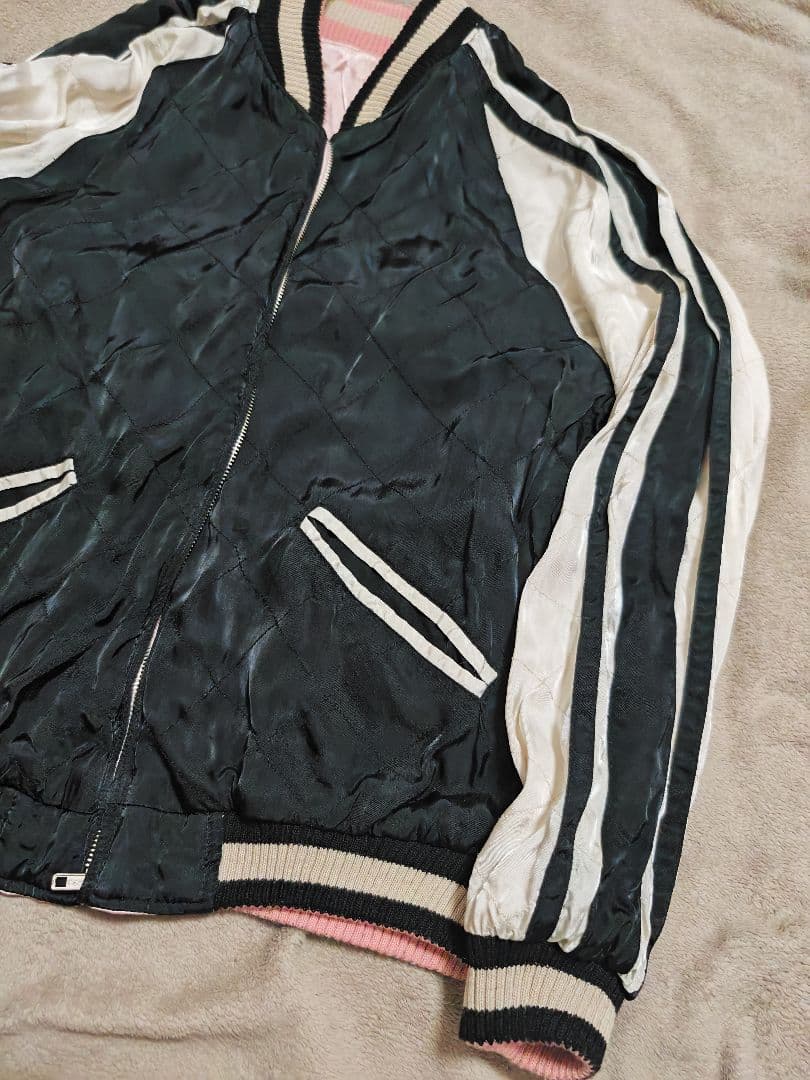 馬師努 90s 日本限定虎 スカジャン unisex サテン vinntage