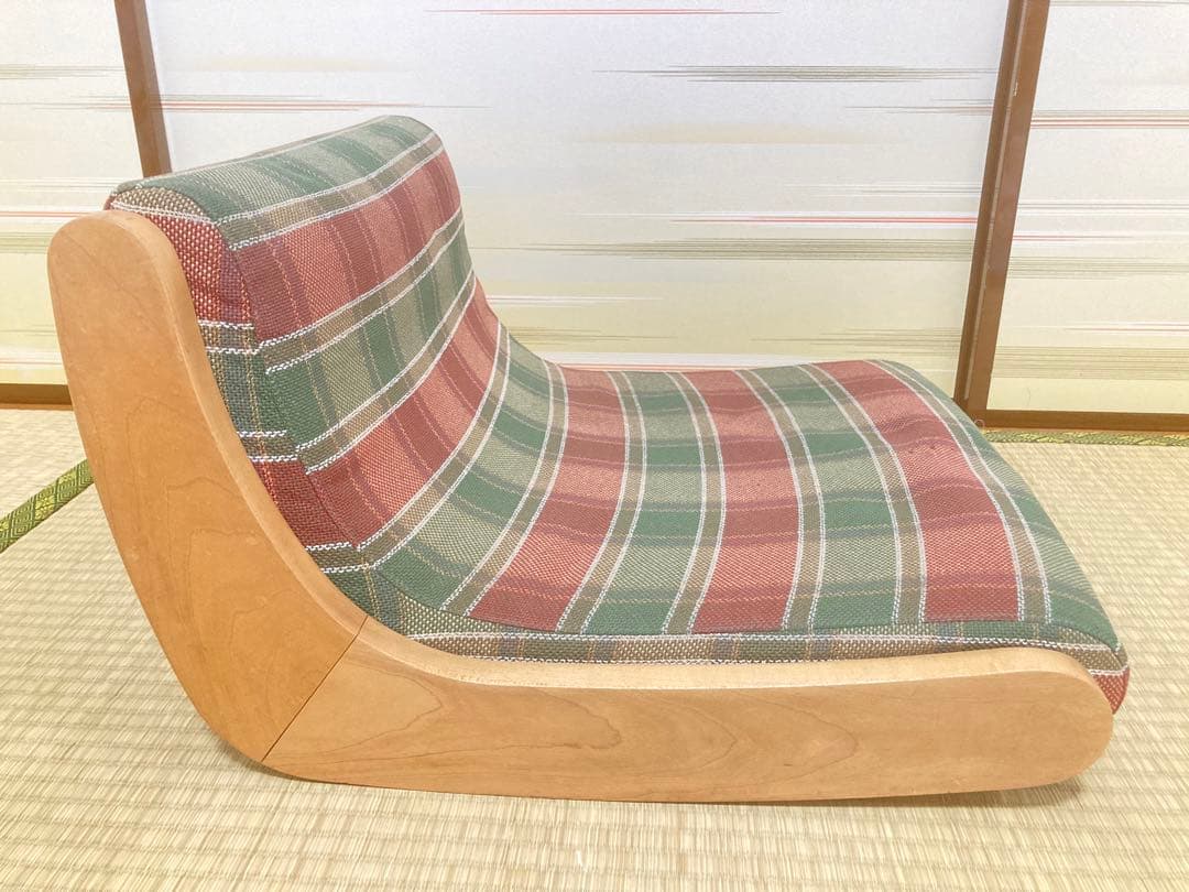 ☆超激レア 広松木工 COTTA コッタチェア ロッキングする座椅子 チェック柄