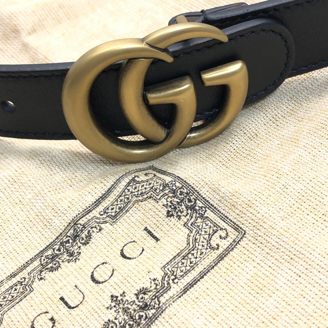 【現行✨保存袋付き】　GUCCI　ベルト　チルドレンズ　レディース　　ダブルG