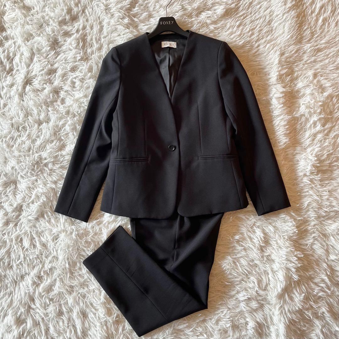 未使用級✨ プラステ プレミアムオックスカラーレスジャケット パンツスーツ 黒