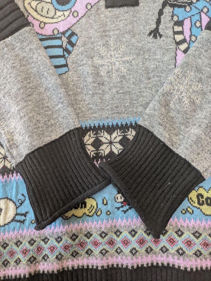 アルベロベロ♥️レトロぶたさんいっぱいニットハイネックニットセーター