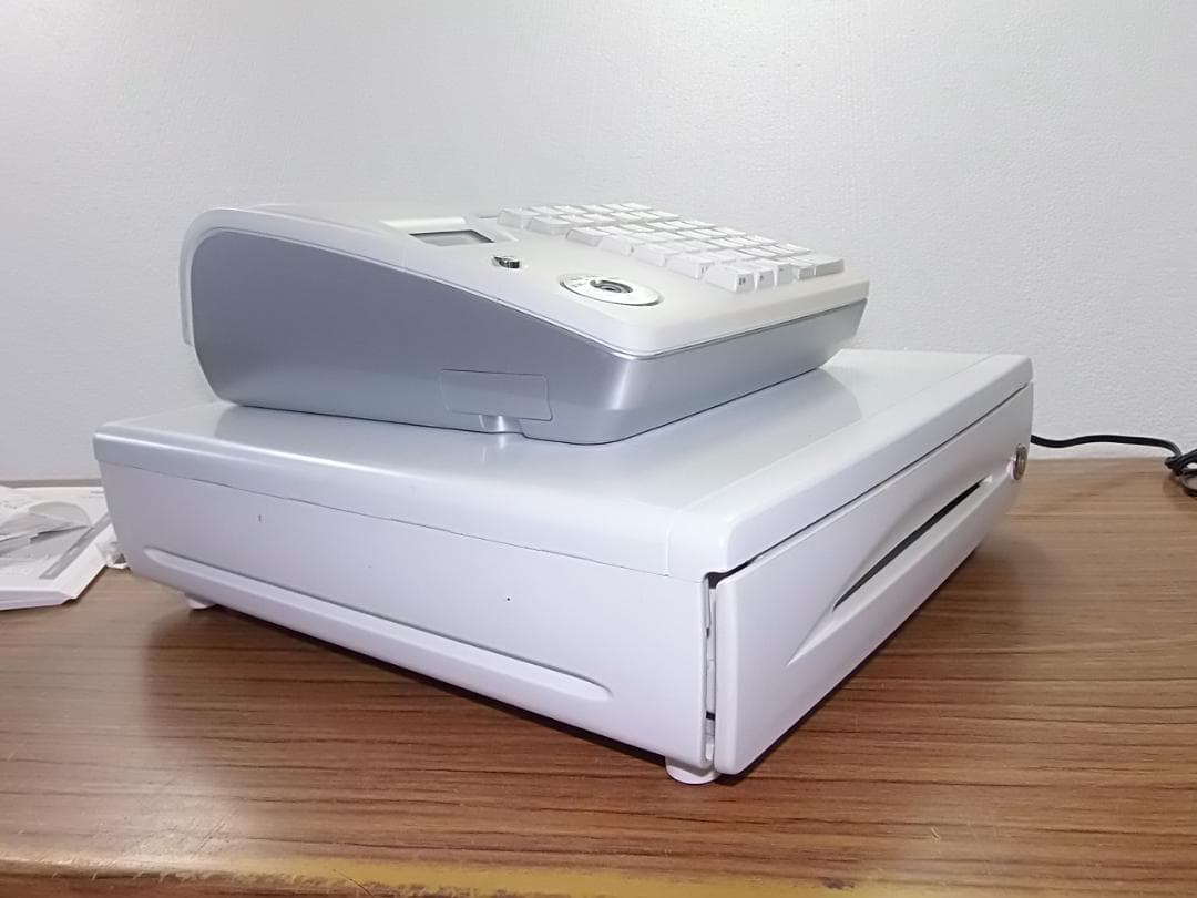 ケーブル付1/11設定無料カシオTE-340かなめくり機能インボイスレジスター