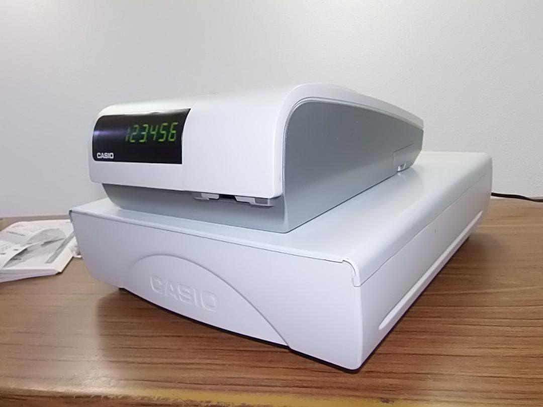 ケーブル付1/11設定無料カシオTE-340かなめくり機能インボイスレジスター