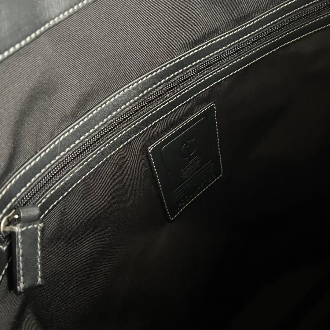 ✨未使用級✨　coach トートバッグ　キャンバス　レザー　淡い青色　メンズ