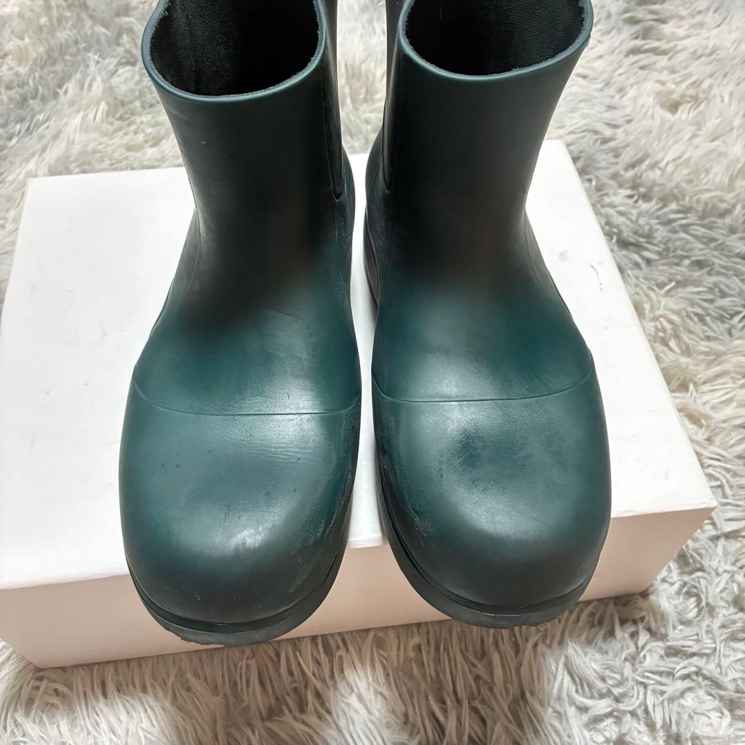【良品】BOTTEGA VENETA パドルブーツ 38 イタリア製 グリーン