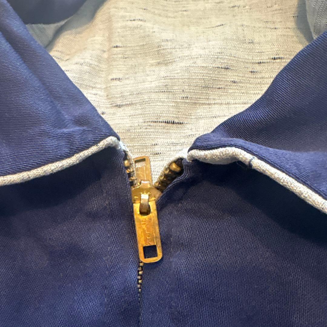 ギャバジャン　カスリ　50s リバーシブル　ジャンク　ヴィンテージ