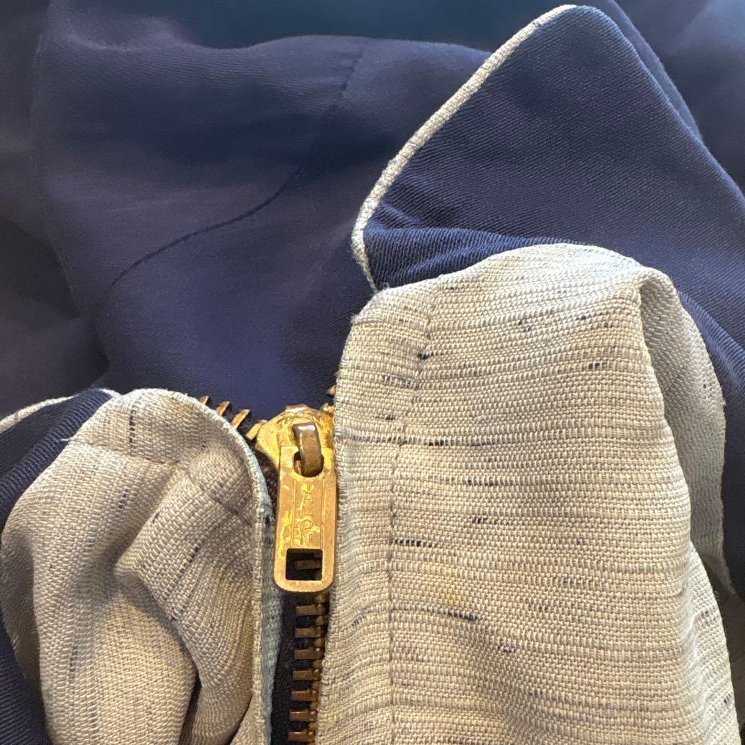 ギャバジャン　カスリ　50s リバーシブル　ジャンク　ヴィンテージ