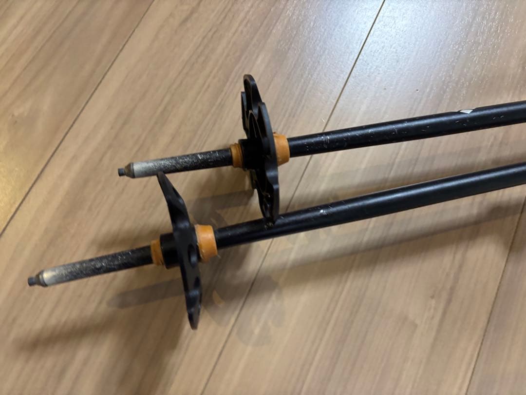 ★送料無料★お洒落　ブラックダイヤモンド　長さ調整ストック　スキー　雪山