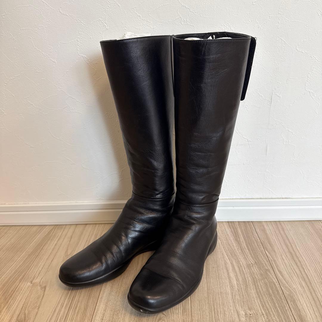 PRADA 黒 ロングブーツ 371/2 24.5cm