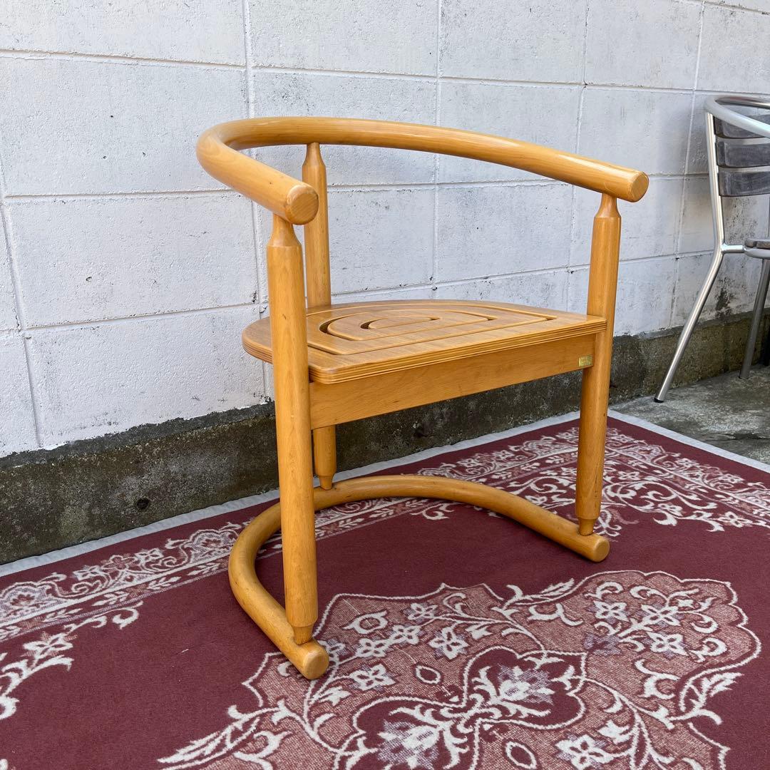 古家具ビンテージ品◾️National 木製家具 アームチェア 木製チェア B
