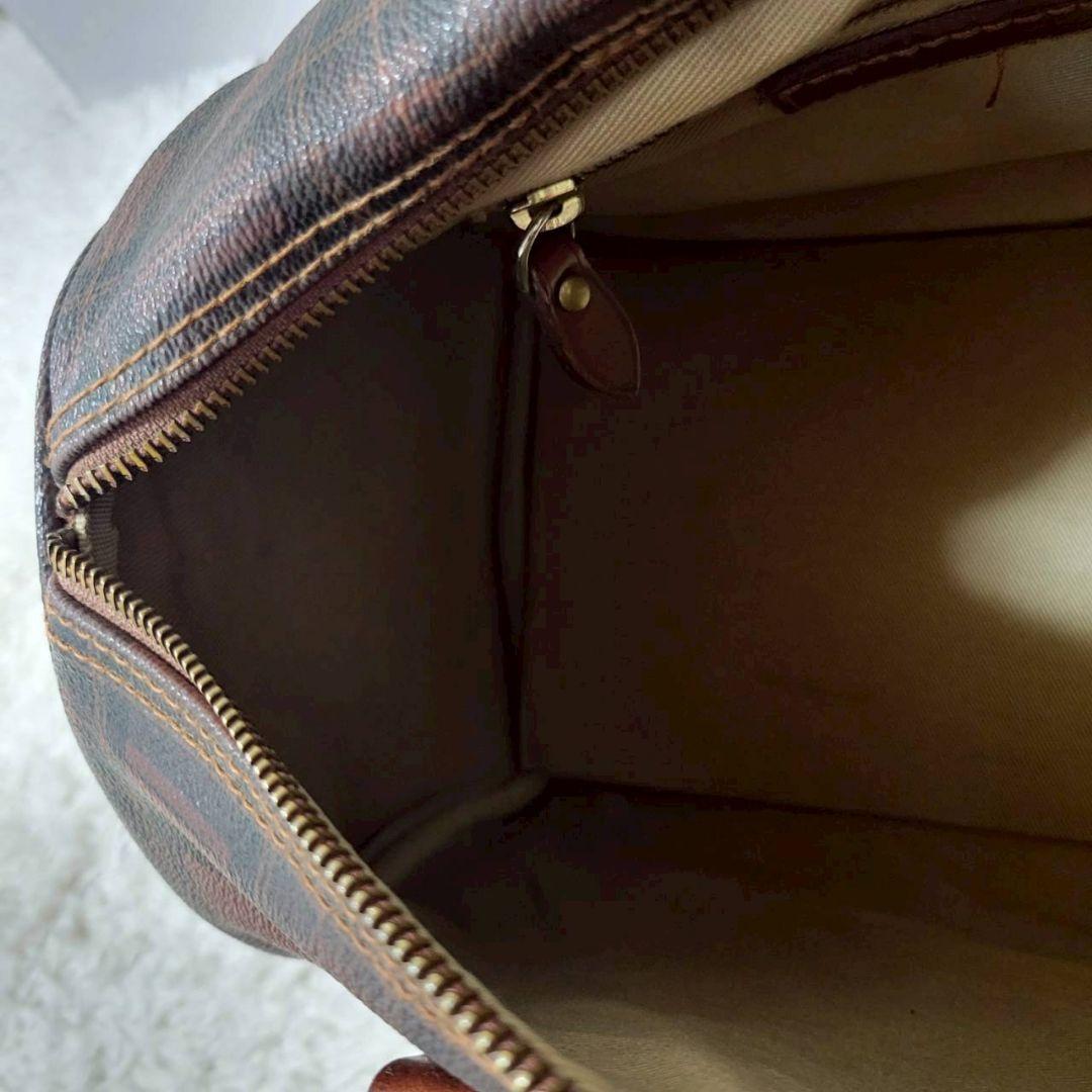 希少　ポロラルフローレン　ミニボストンバッグ　タータンチェック　ヴィンテージ　茶