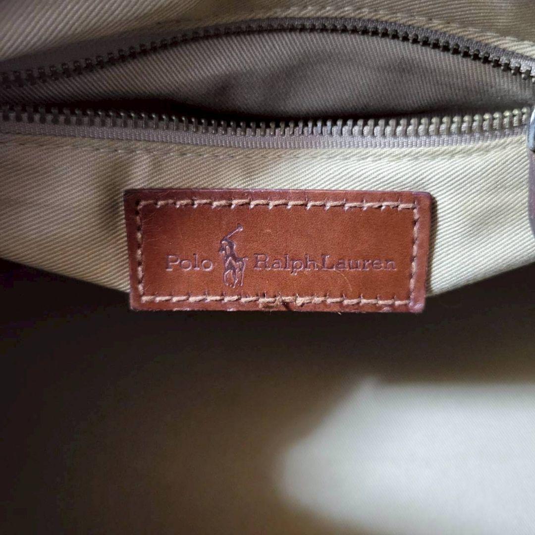 希少　ポロラルフローレン　ミニボストンバッグ　タータンチェック　ヴィンテージ　茶