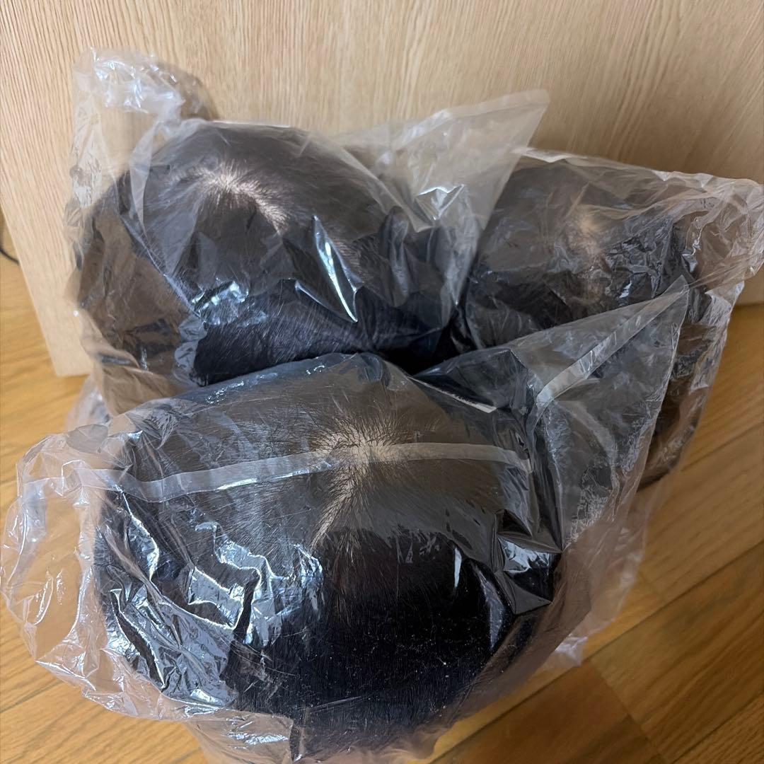 人毛100%東京チャーム No.5 カットモデル 黒 3個セット