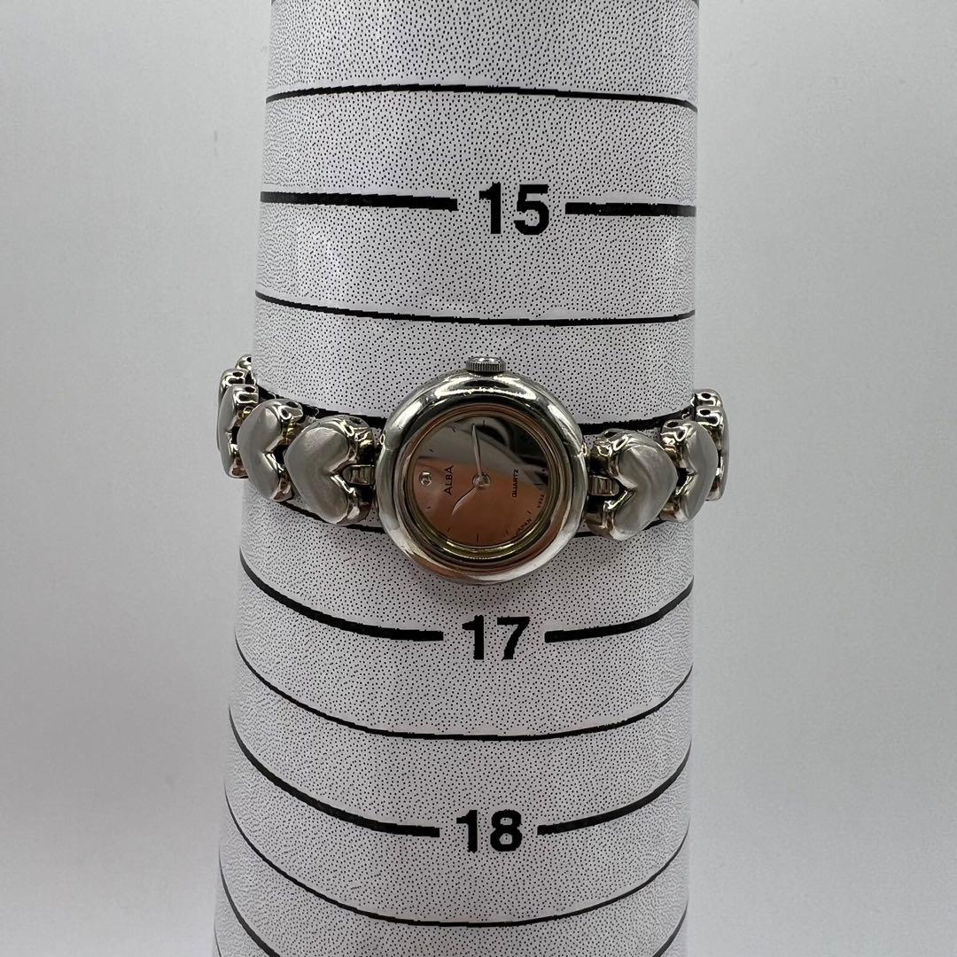 値下げ【SEIKO】ALBA 腕時計 ハート型メタルベルト 稼働品