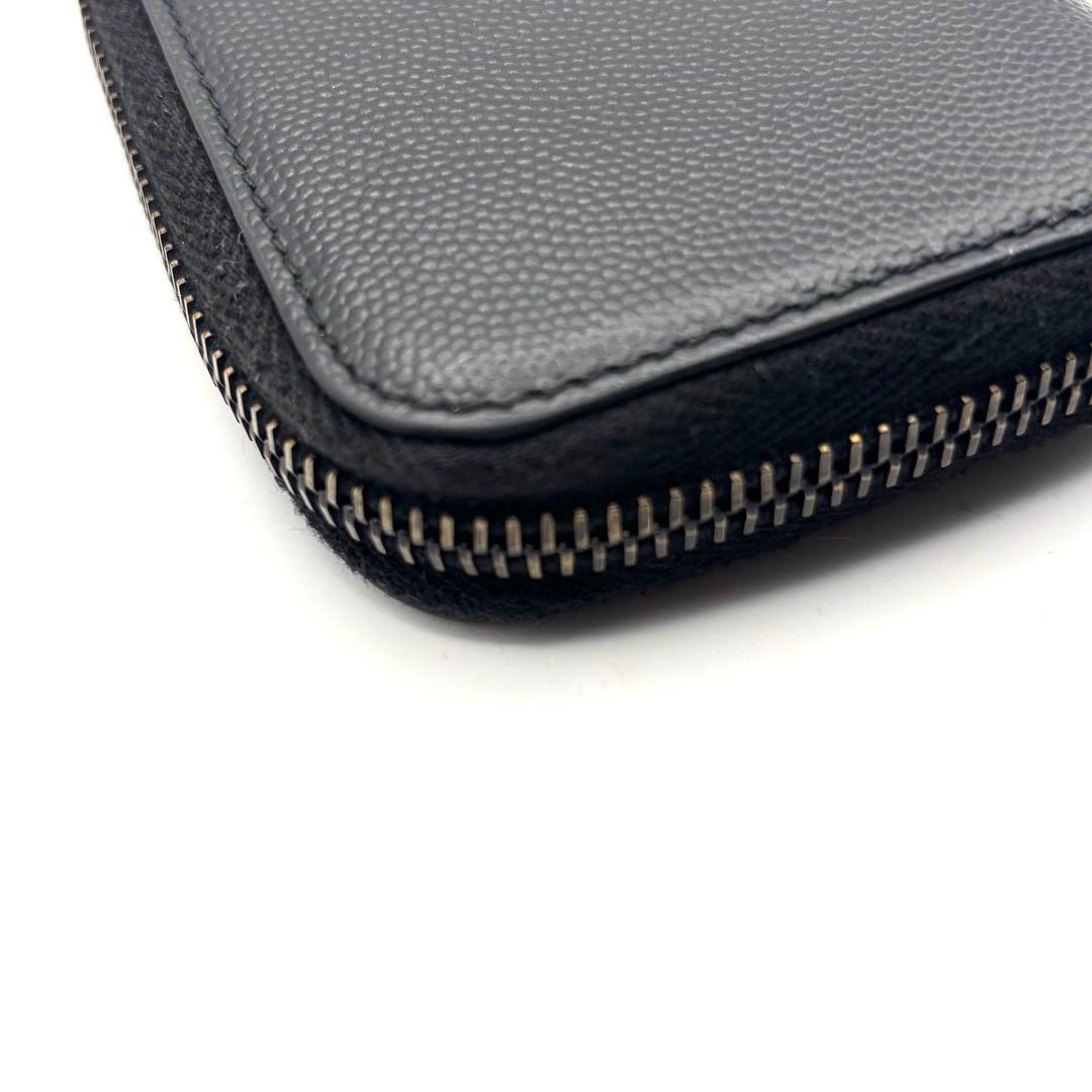 サンローラン ケース YSL カサンドラ ブラック ラウンドファスナー