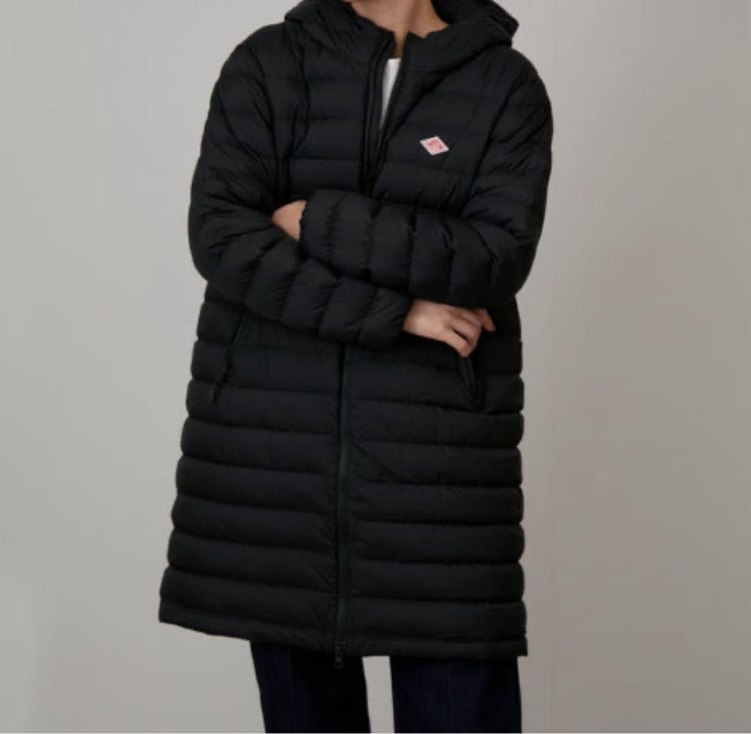 ダントン ミドルダウンフードコート　サイズS （ゆったりめ）ブラック　美品