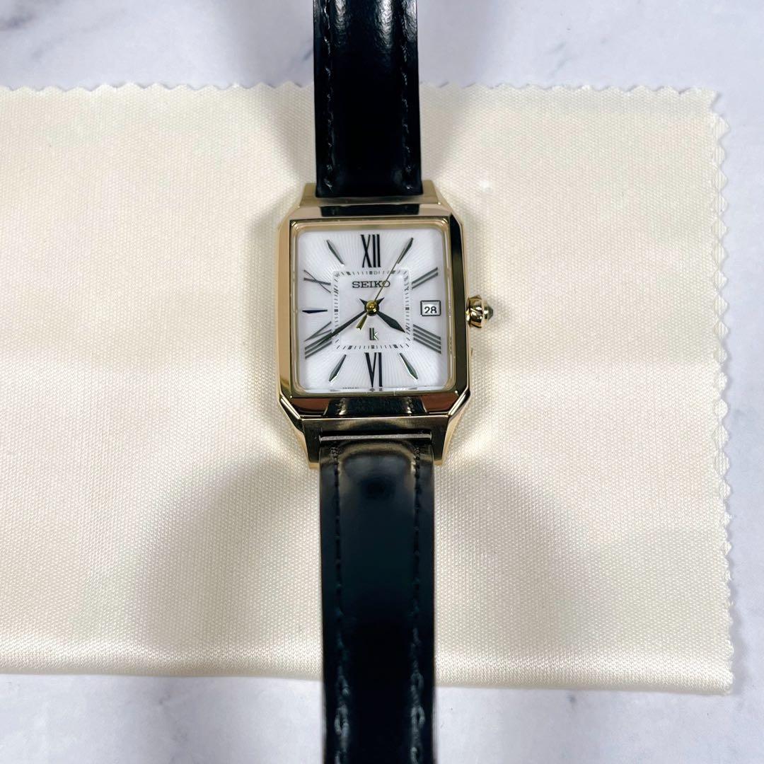 ✨極美品✨ 稼動品 ルキア グロウ　腕時計 ソーラー電波　革ベルト 箱あり