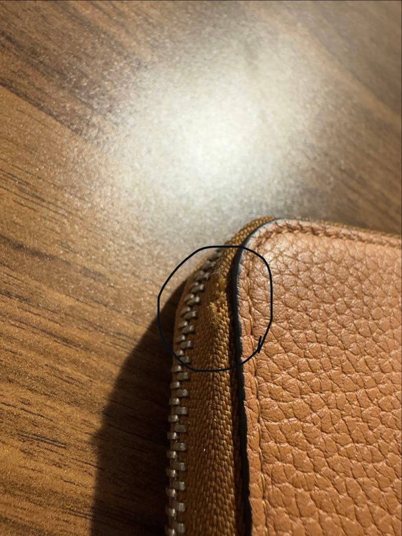 LOEWE ブランド オープン ウォレット グレインカーフ