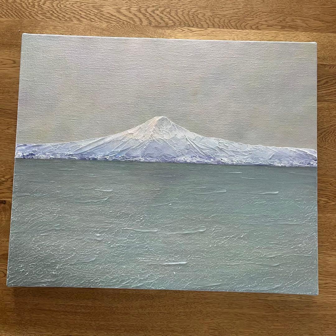富士山　富士山の絵画 mt.fuji 風景画 ホログラム パール アート 絵