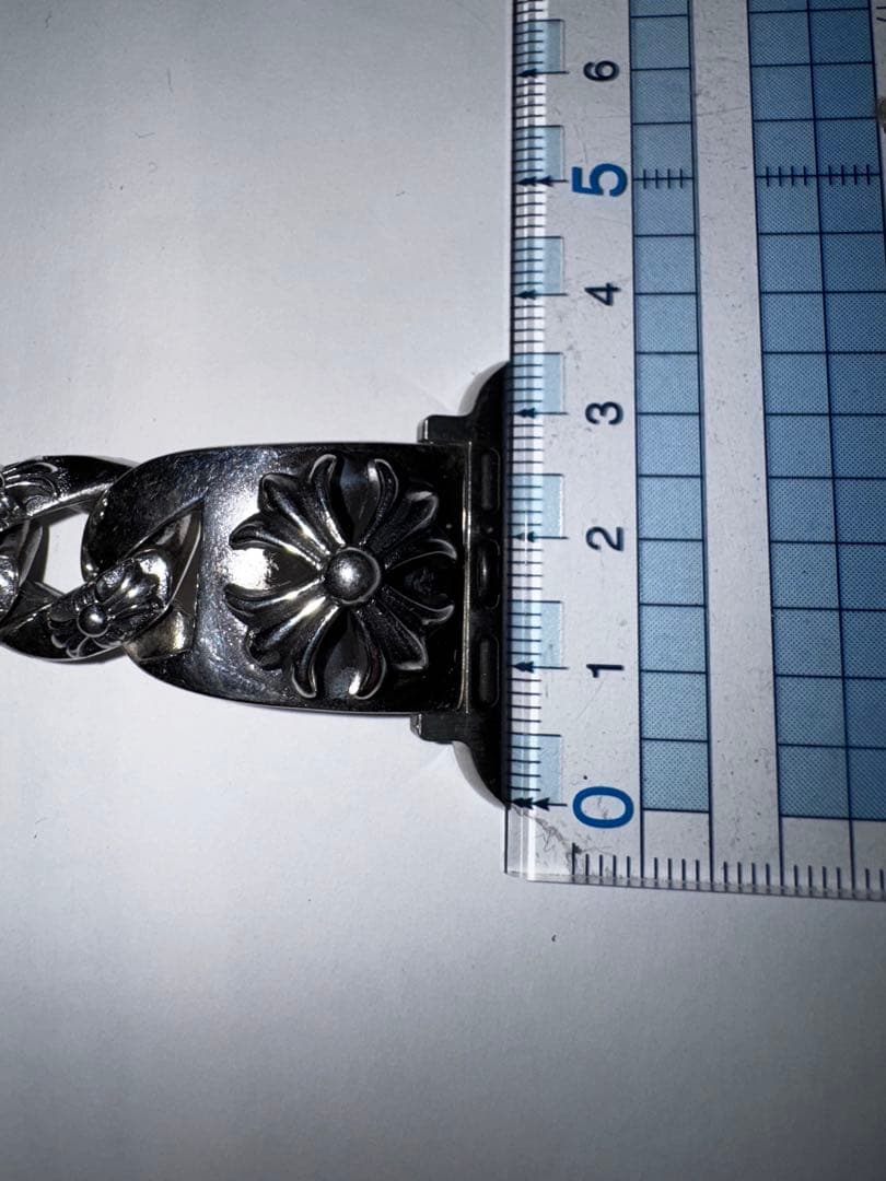 シルバー フラワーモチーフ チェーンブレスレット