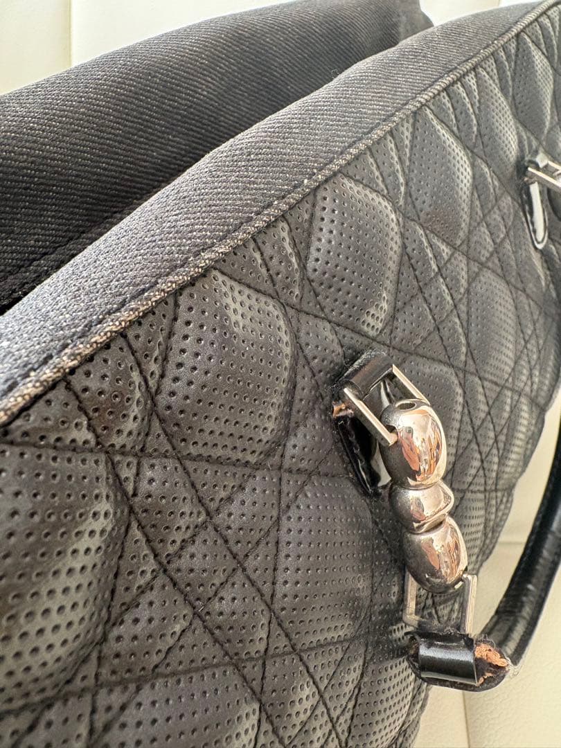 希少⁈難あり　クリスチャンディオール　ボストンバッグ　キルティング
