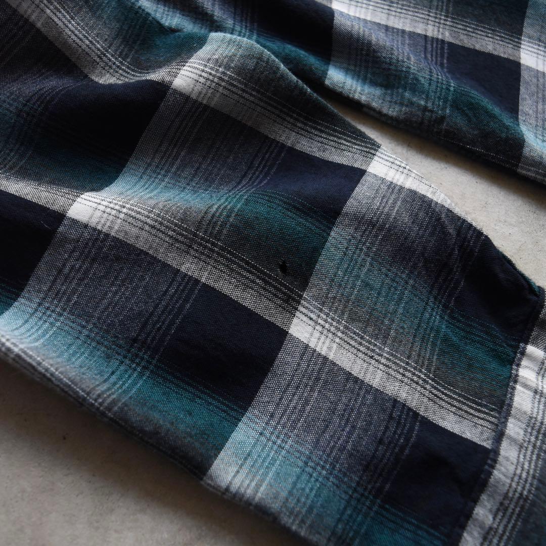 60s ARROWアロー オンブレチェック レーヨン 長袖シャツ ヴィンテージ